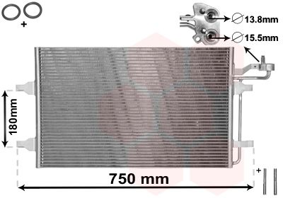 VAN WEZEL Конденсатор, кондиционер 59005149